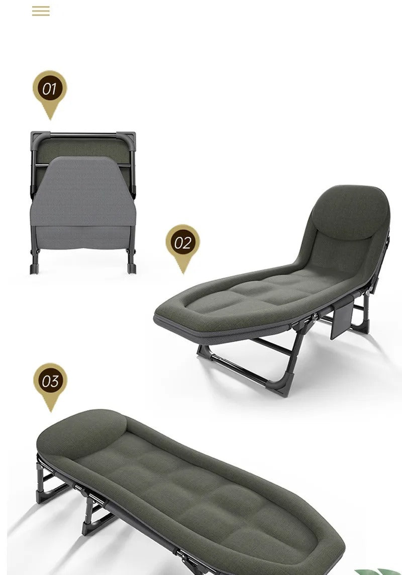 Outdoor Bed Reclining Chair with Adjustable Portable Single