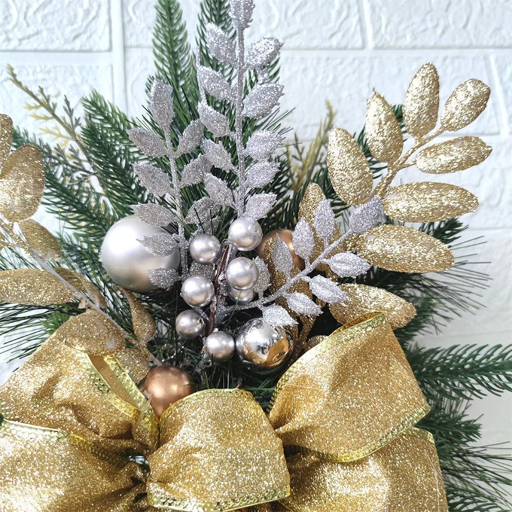 Christmas Gold Wreath Stair for Hanging Decoration