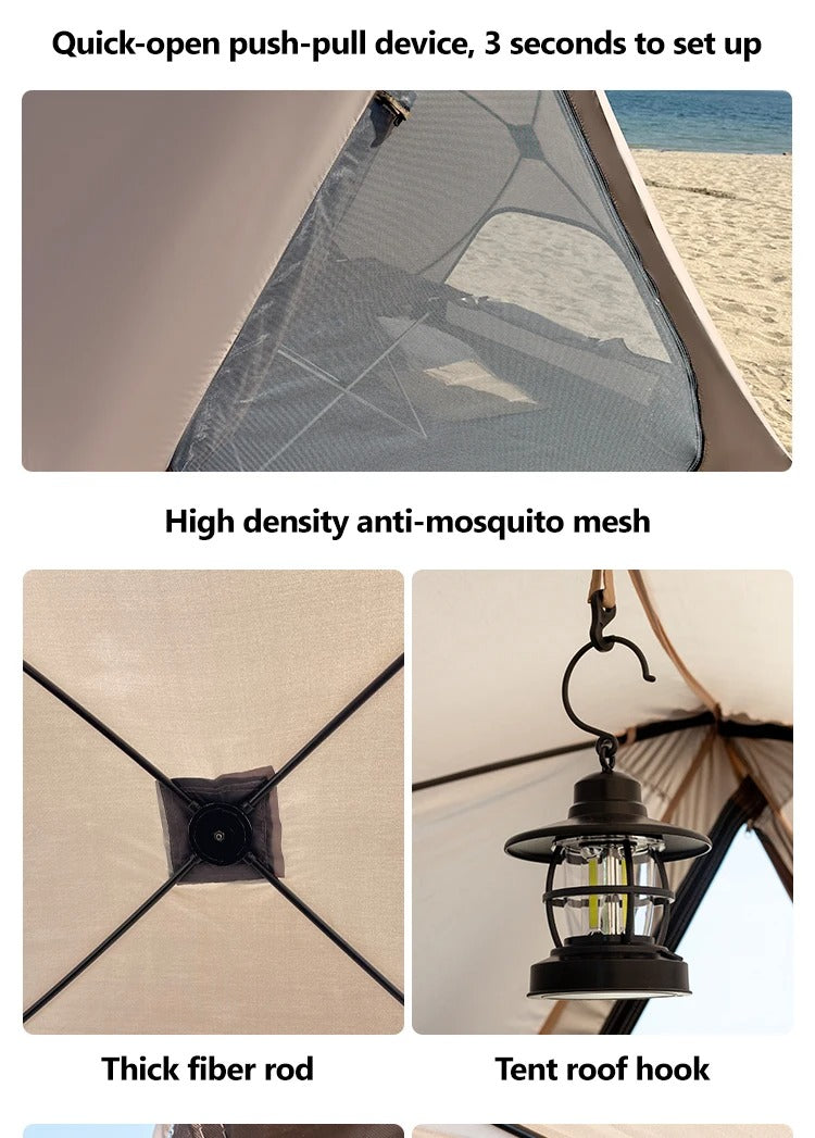 Outdoor Camping Tent with Waterproof Quick Setup (2-4 Person)