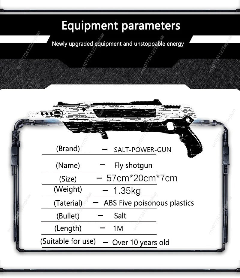Salt Gun Fly Mosquito Shooter Plastic Toy Rifle