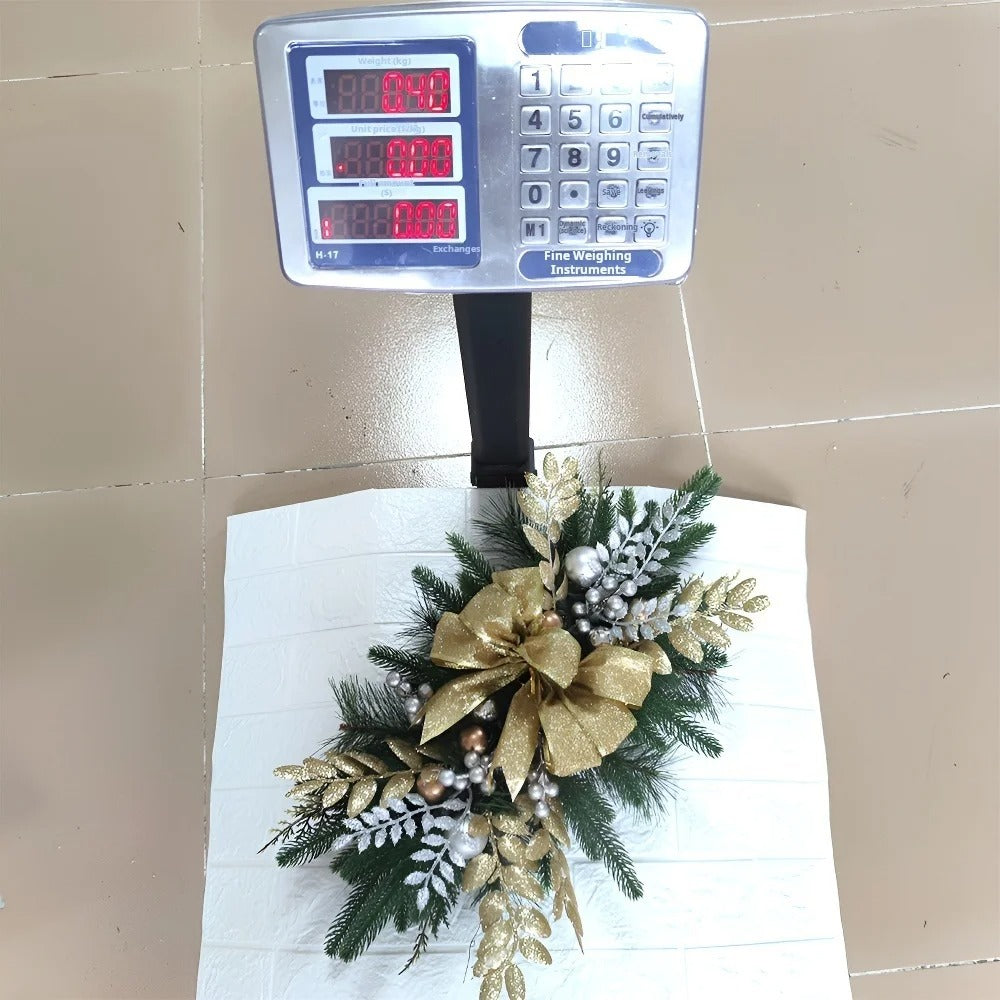 Christmas Gold Wreath Stair for Hanging Decoration