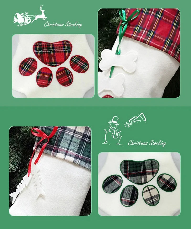 Christmas Paw Stocking Hanging Decoration