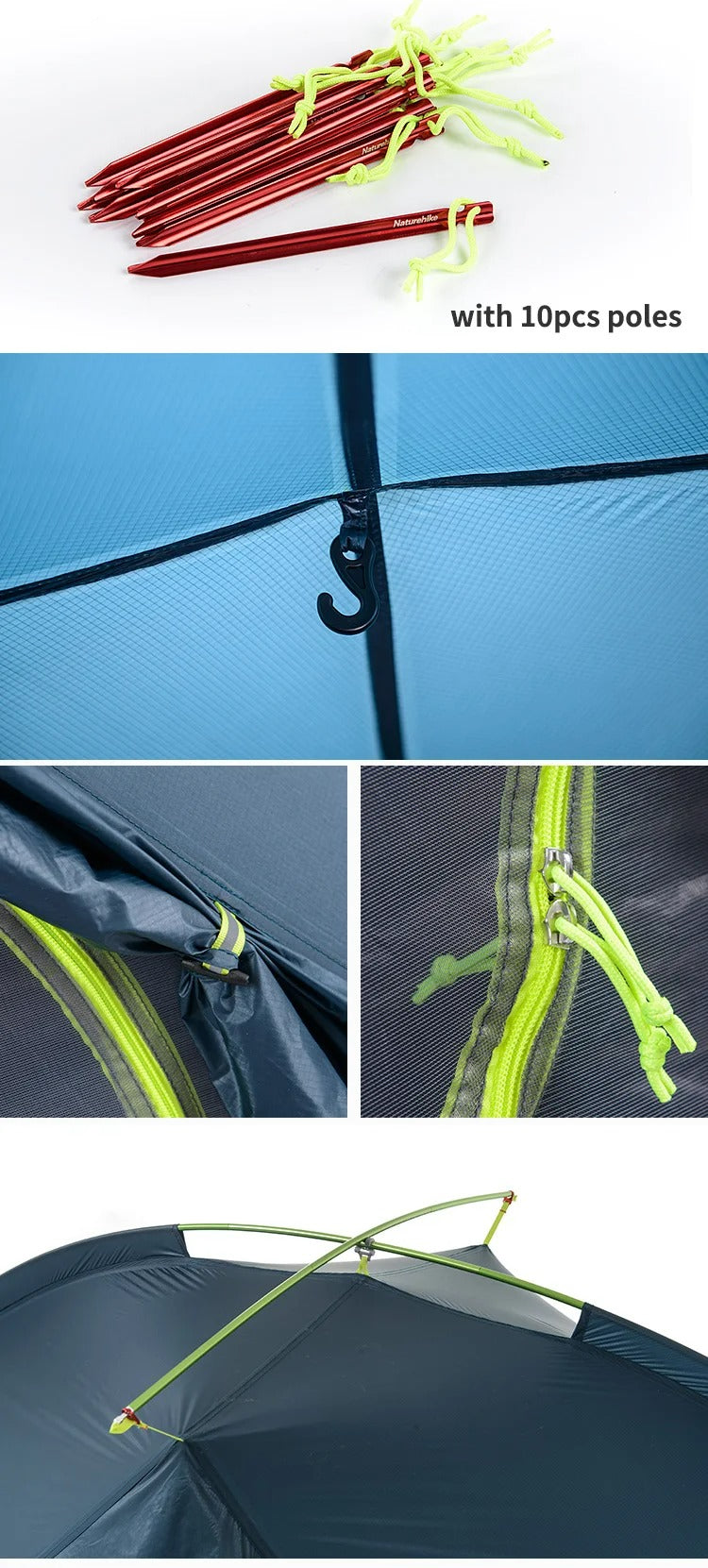 Outdoor Hiking Tent with Ultralight Waterproof Nylon (1 Person)