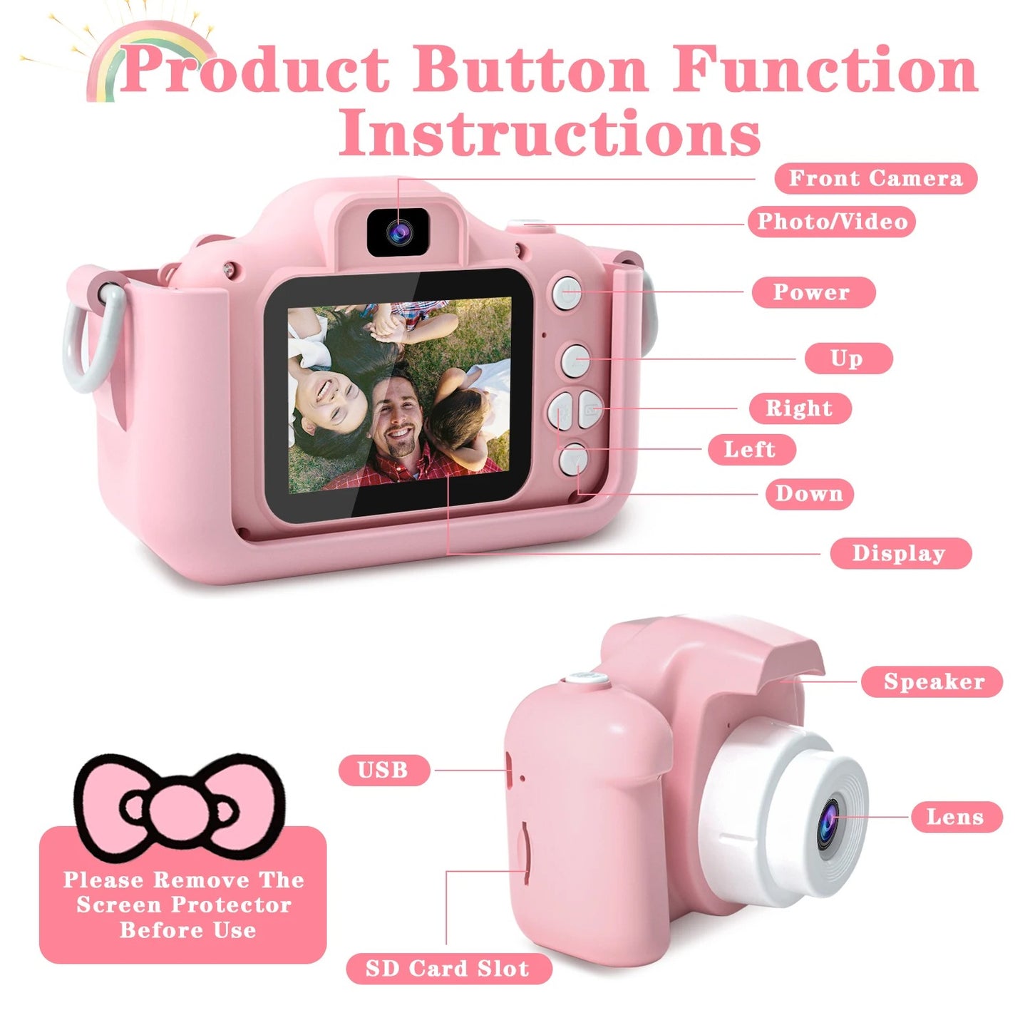 Kids Camera 1080P Digital Video with Silicone Case