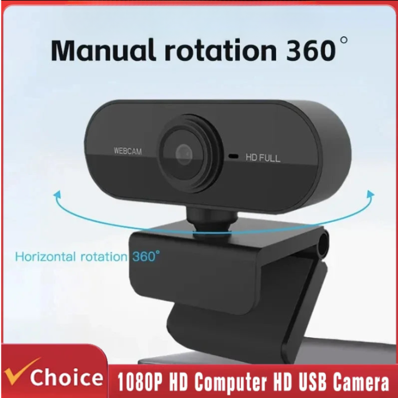 Webcam 1080P HD USB with Microphone Tripod