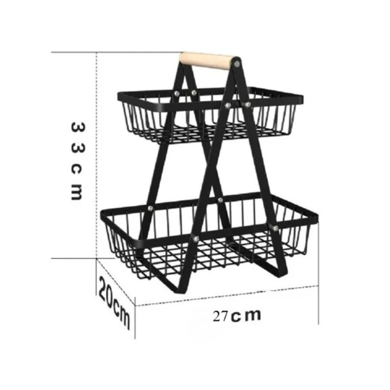 Iron Fruit Basket (Black)