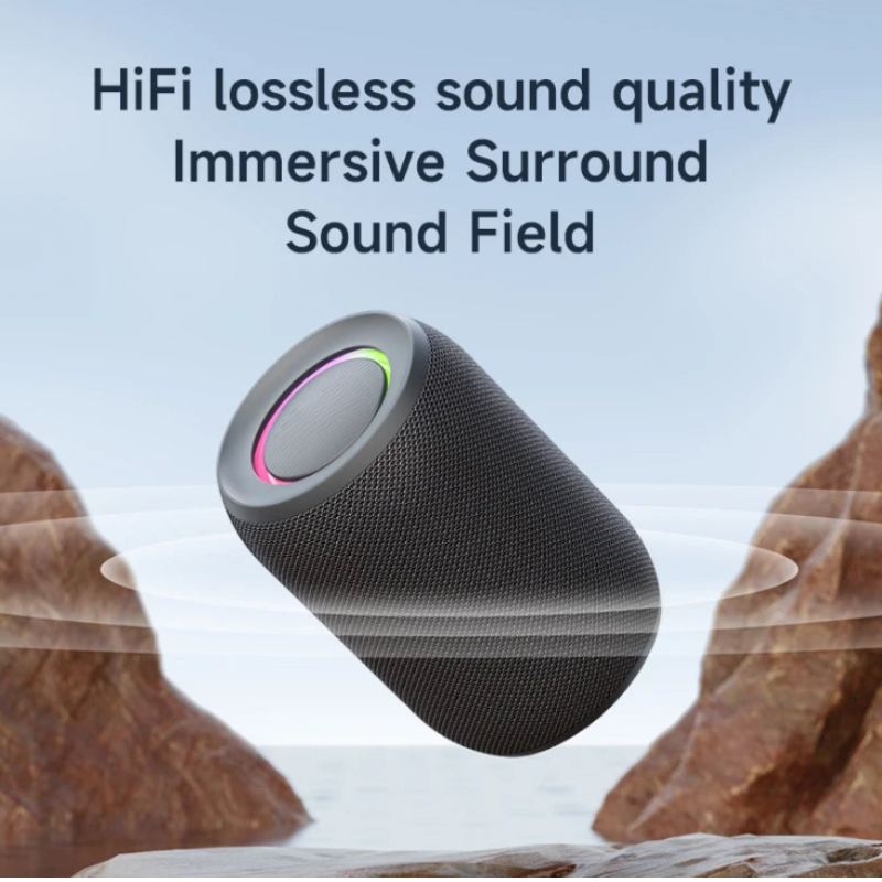 Portable Waterproof Bluetooth Subwoofer Speaker with LED Light