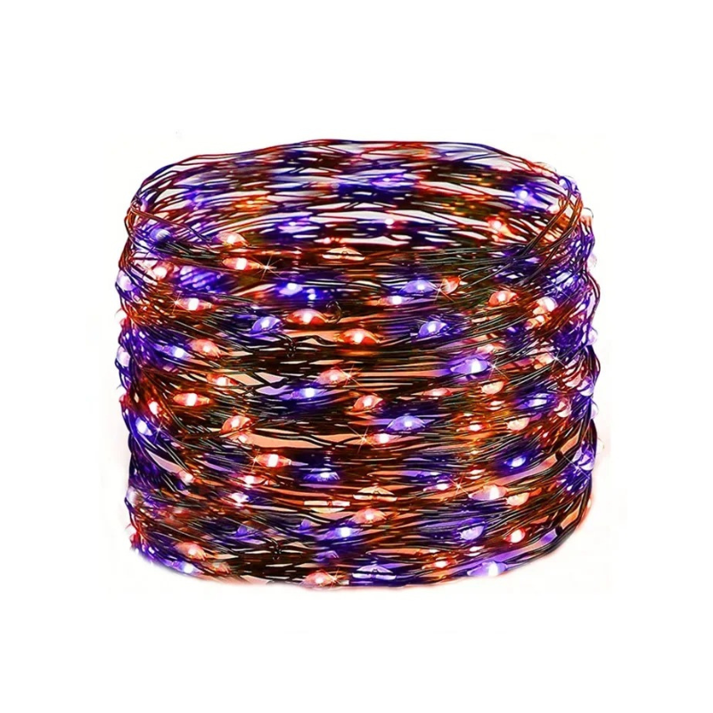 Halloween Fairy Lights with Purple Orange Lights