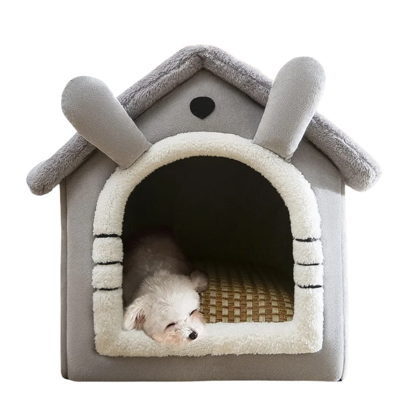 Pet House Folding Winter Bed with Removable Cover