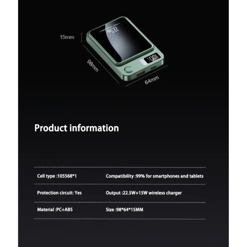 Power Bank Magnetic Wireless Fast Charger 100000mAh