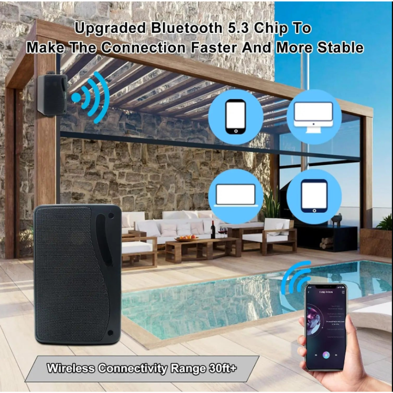 Outdoor Bluetooth Speakers Waterproof 200W Wall Mount