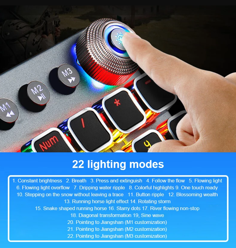 104 Keys Wired Mechanical Keyboard with Backlight