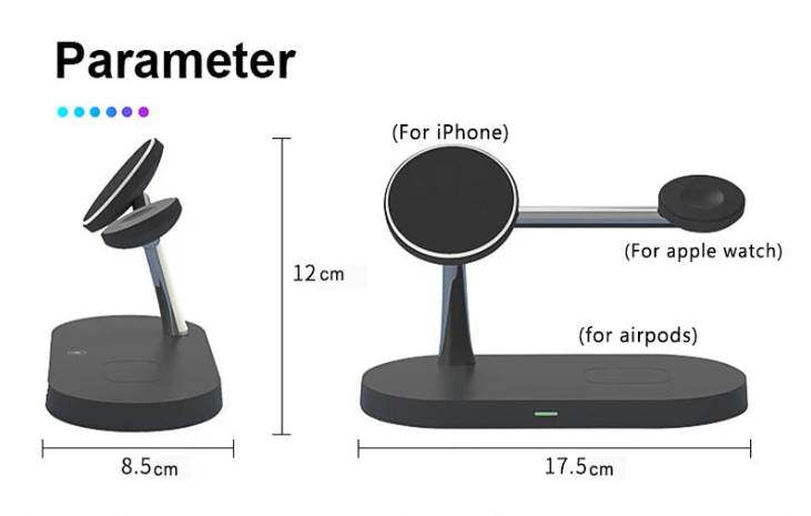 3 in 1 Wireless Charger Stand for iPhone & Apple Watch