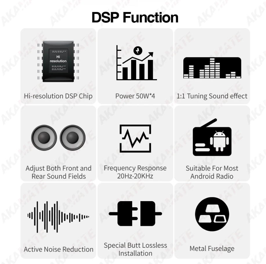 DSP Android Radio 4 Channel Car Amplifier