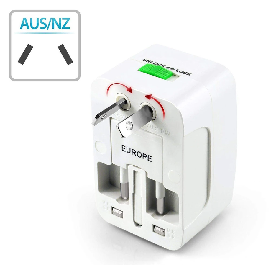 Universal Plug Travel Adapter with USB Type C Ports