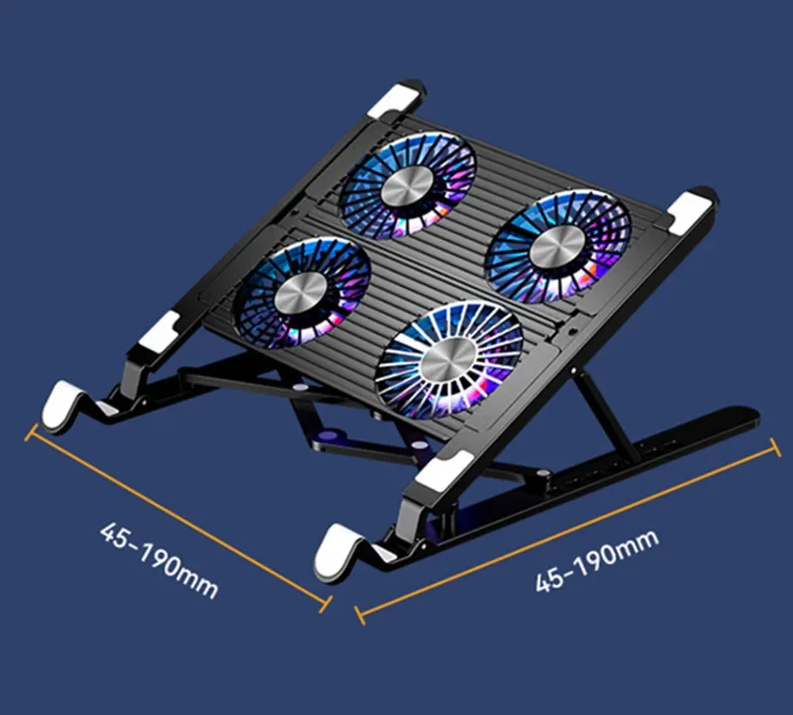 Laptop Cooling Pad Adjustable Stand with 4 Fans