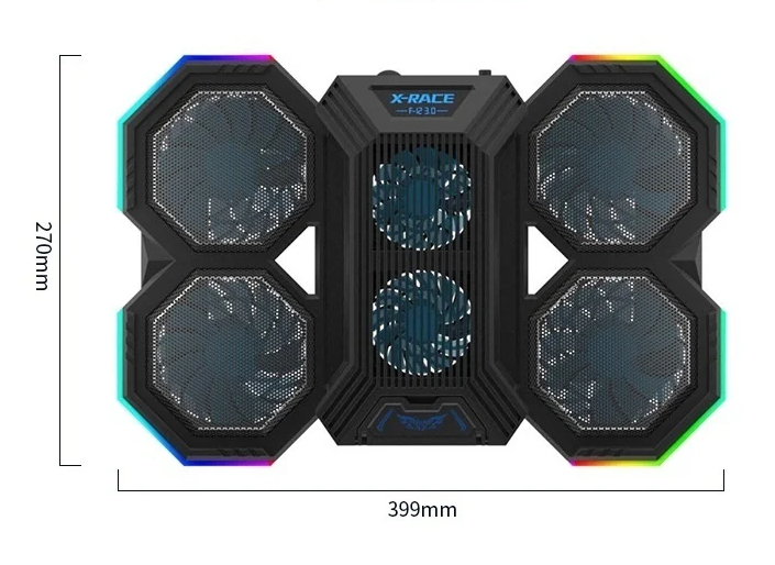 Laptop Cooling Pad RGB Stand with 6 Fans