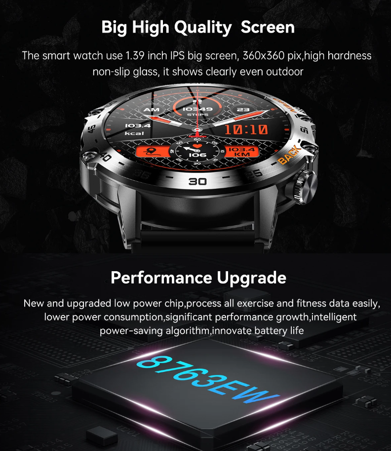 Smart Watch Bluetooth Call Fitness Tracker Waterproof