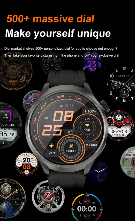 Smart Watch Men Waterproof Fitness GPS Bluetooth Call