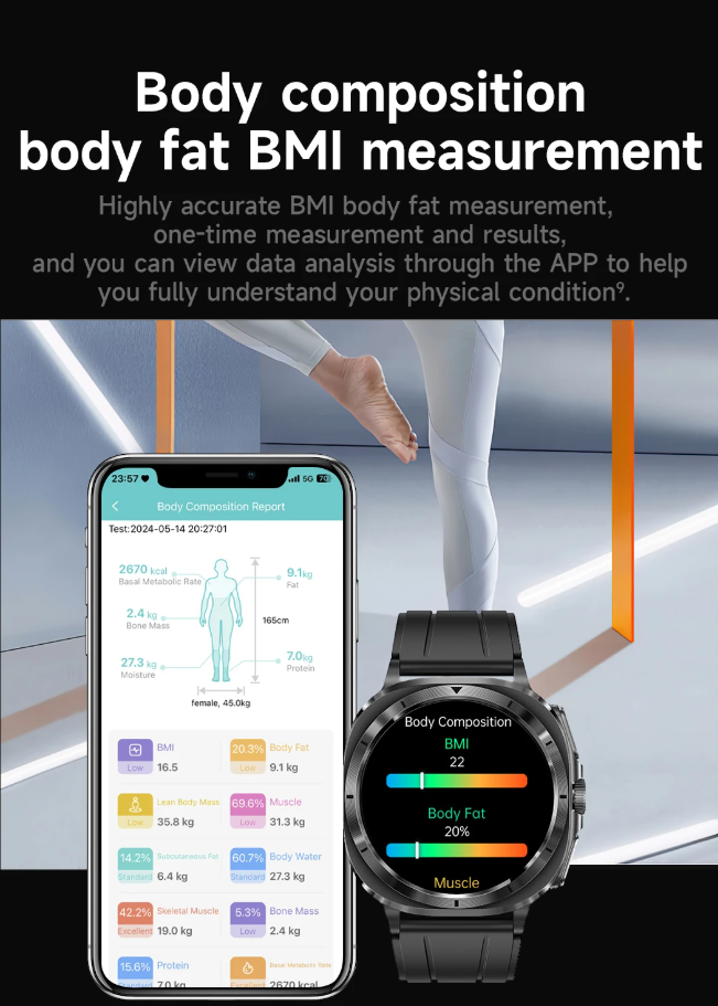 Smart Watch AMOLED ECG NFC Health Tracker