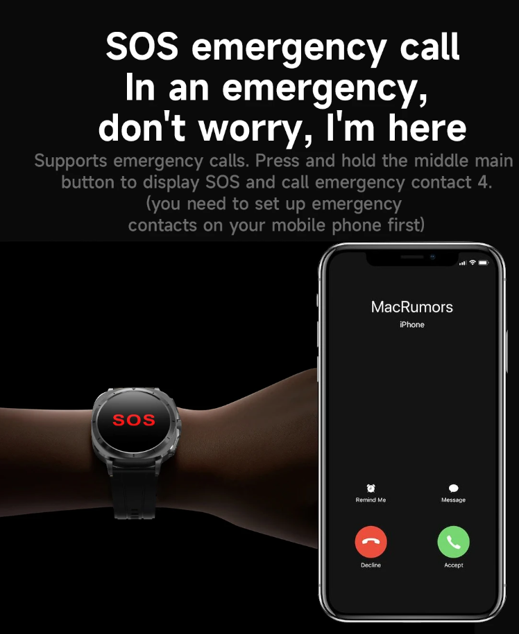 Smart Watch AMOLED ECG NFC Health Tracker