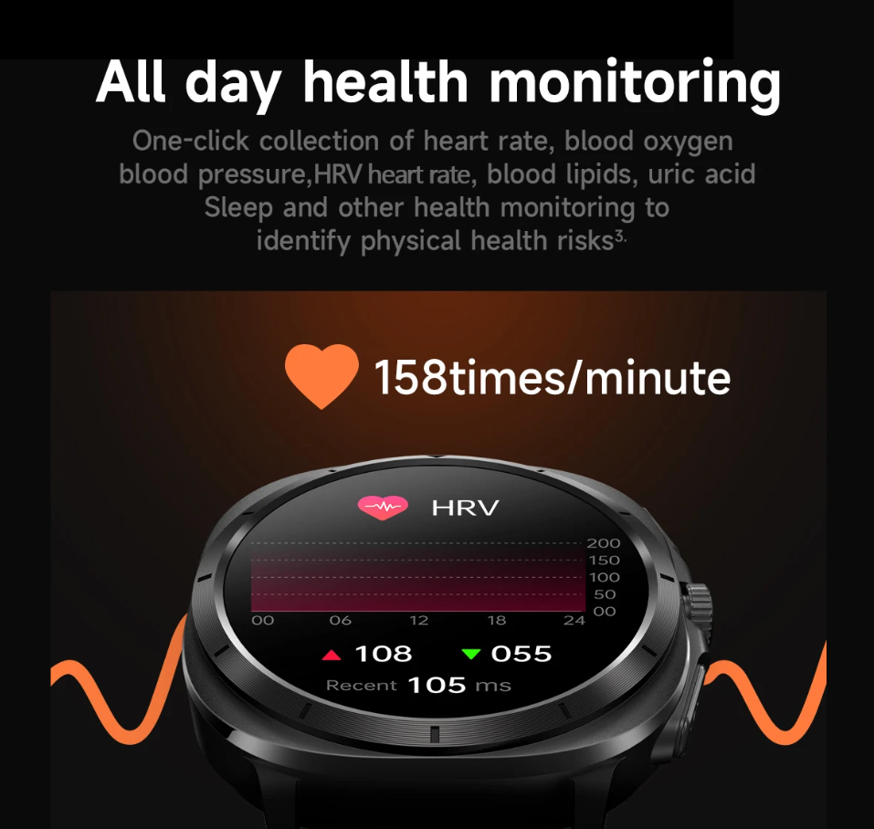 Smart Watch AMOLED ECG NFC Health Tracker