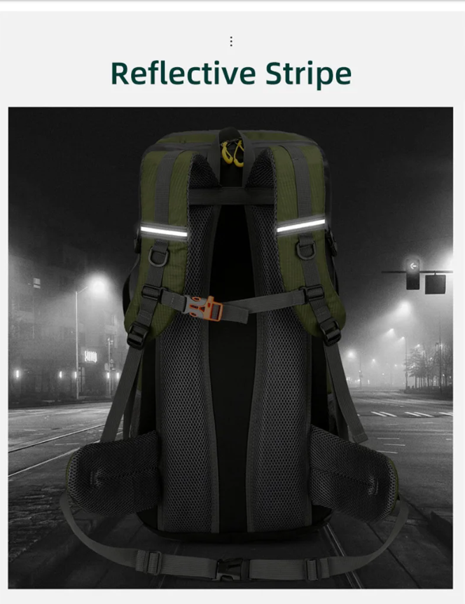 Backpack Hiking 50L Waterproof Travel Rucksack Nylon