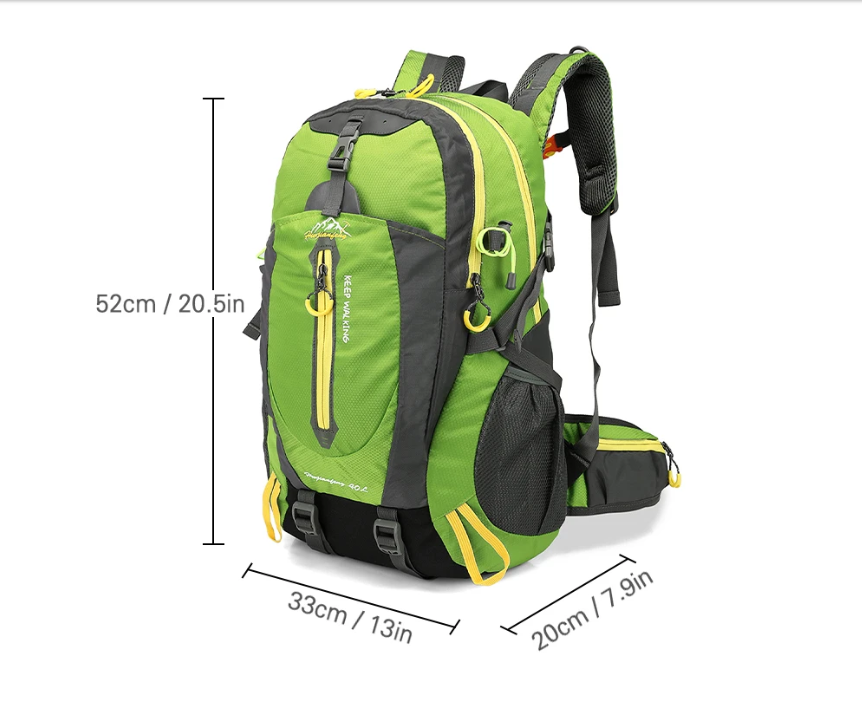 Backpack Travel Hiking Waterproof 40L Lightweight
