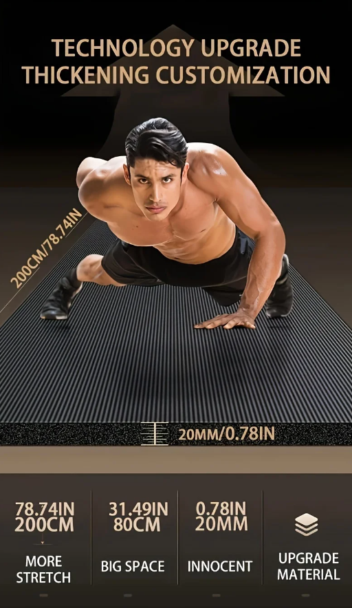 Yoga Mat NBR Non Slip 2cm Thick
