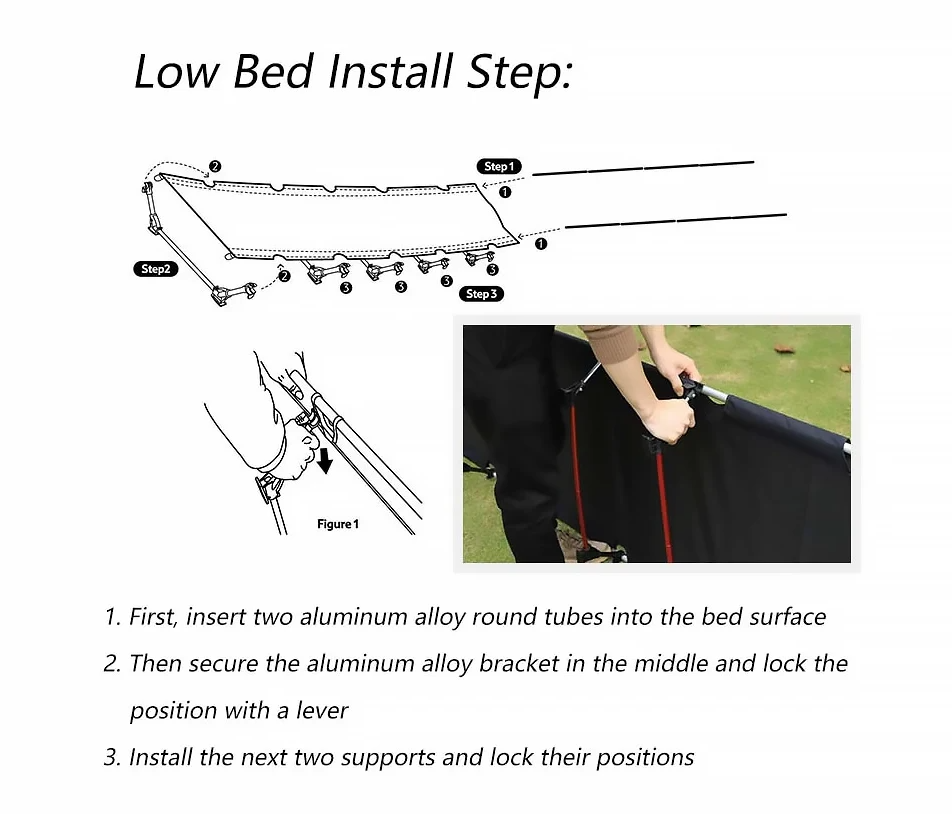 Camping Cot Lightweight Folding Bed Portable Single
