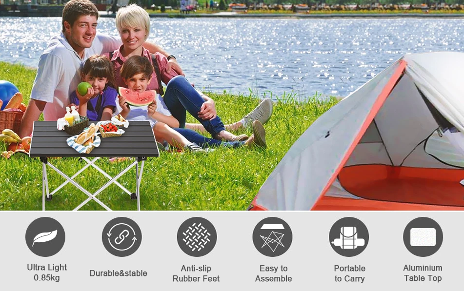 Camping Table Portable Folding Aluminum Outdoor Desk