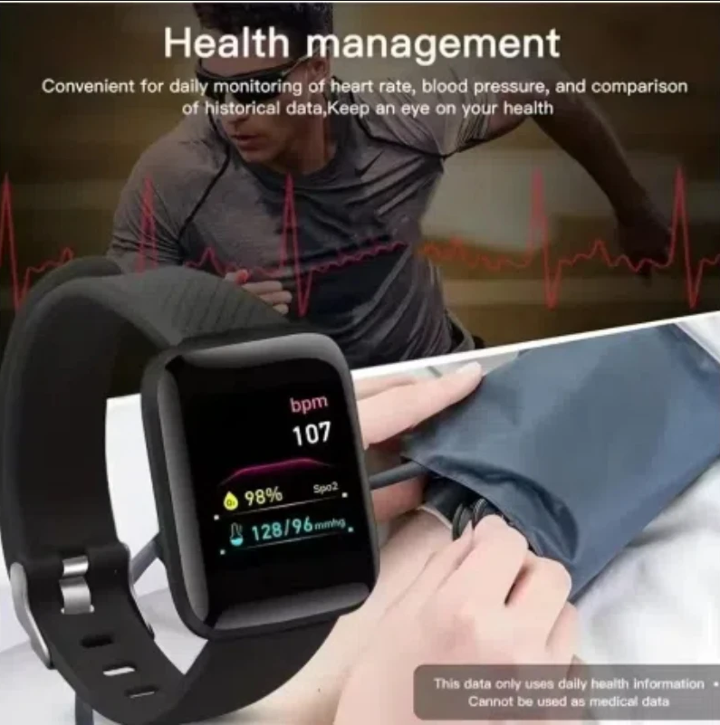 Smart Watch Fitness Tracker Heart Rate Blood Pressure Sleep