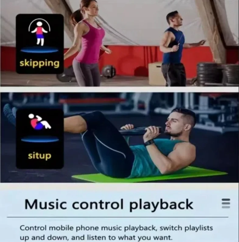 Smart Watch Fitness Tracker Heart Rate Blood Pressure Sleep