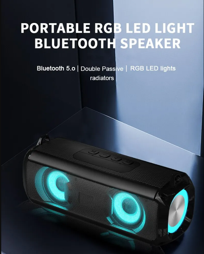 RGB LED Bluetooth Portable Speaker Wireless Stereo Extra Bass
