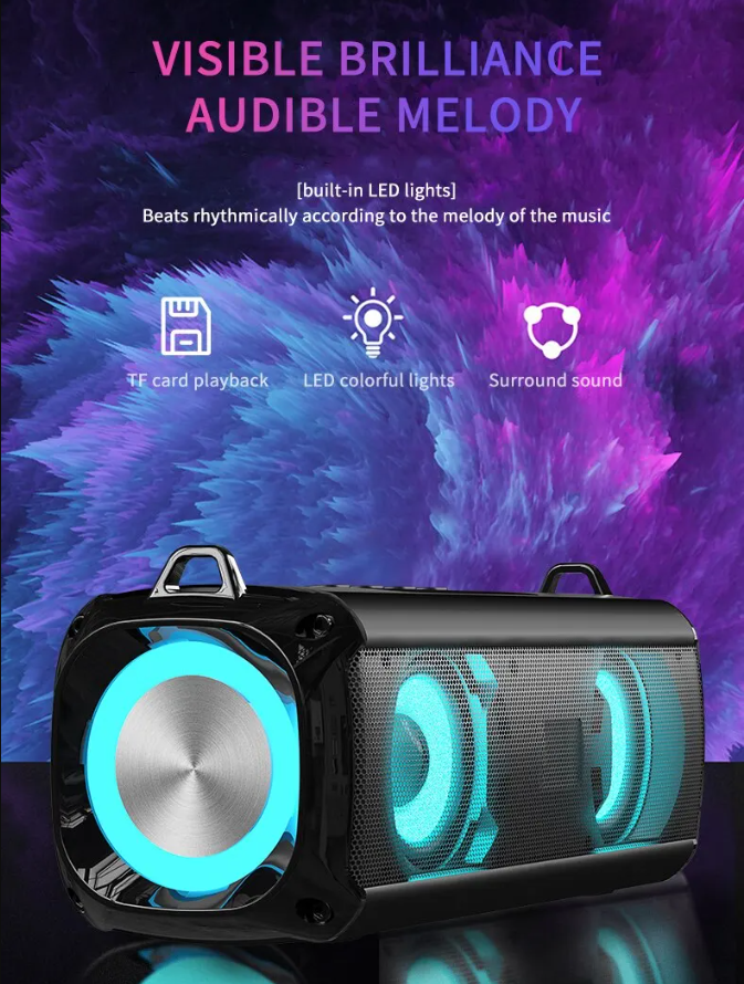 RGB LED Bluetooth Portable Speaker Wireless Stereo Extra Bass