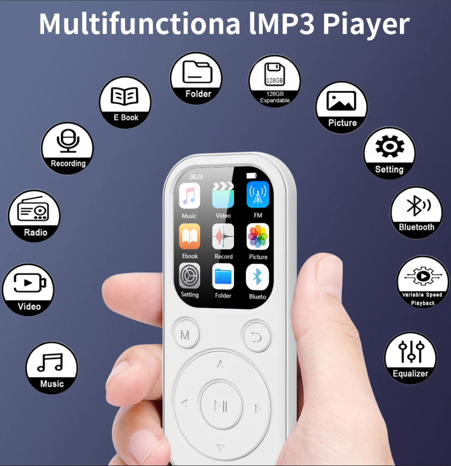 MP3 Player Bluetooth Touch Screen Stereo HiFi Speaker