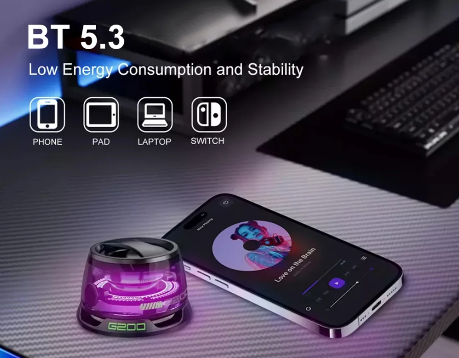 Magnetic Bluetooth Portable Mini Speaker LED Stereo Soundbar