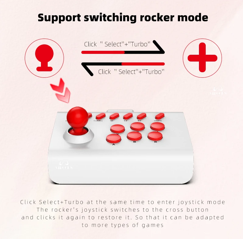 Multi Platform Arcade Joystick Wireless Gaming Controller