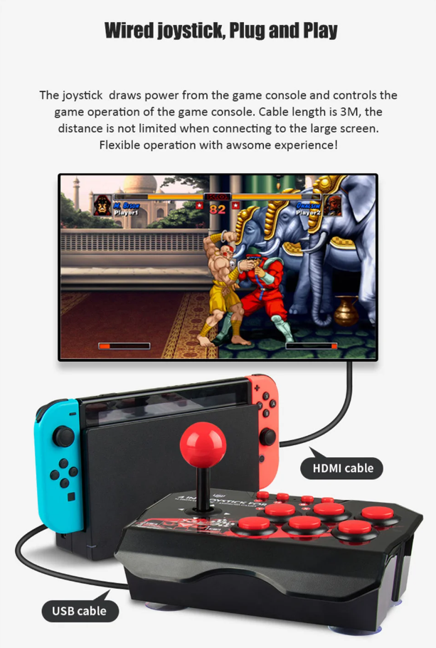 Retro Arcade Station Joystick Controller USB Wired