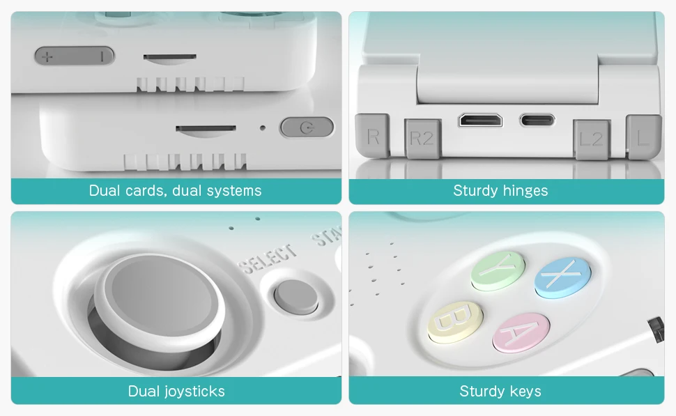 Flip-type Portable Handheld Retro Game Console