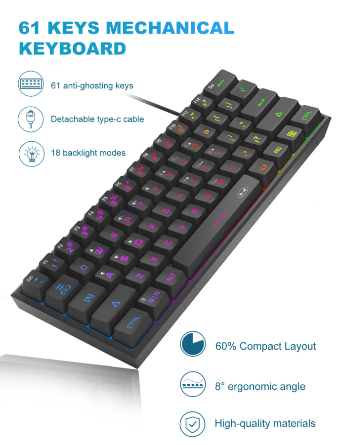 RGB Wired Mini Gaming Keyboard