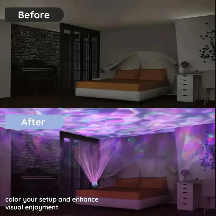 Projection Light Aurora Night Lamp with Remote Control