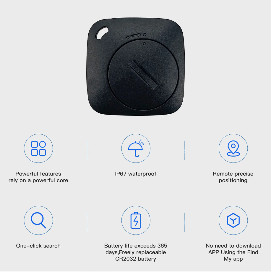 Bluetooth Tracker Tag for Apple Find My app