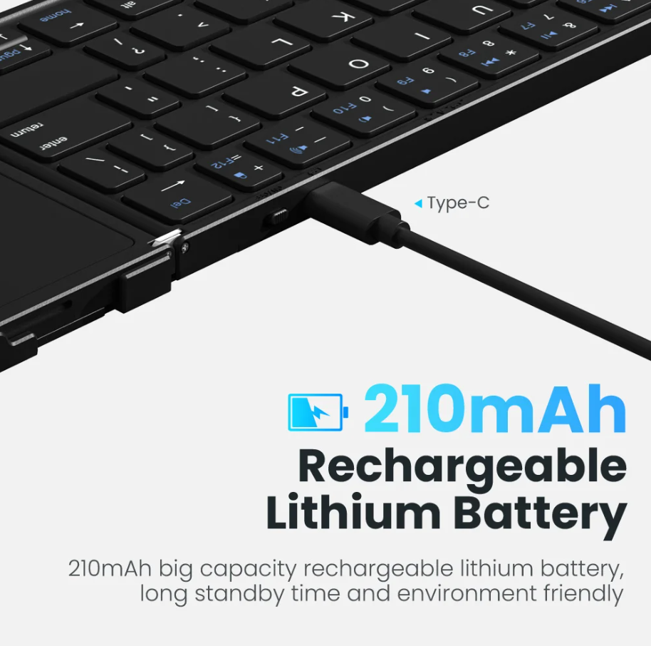 Folding Bluetooth Keyboard with Touchpad