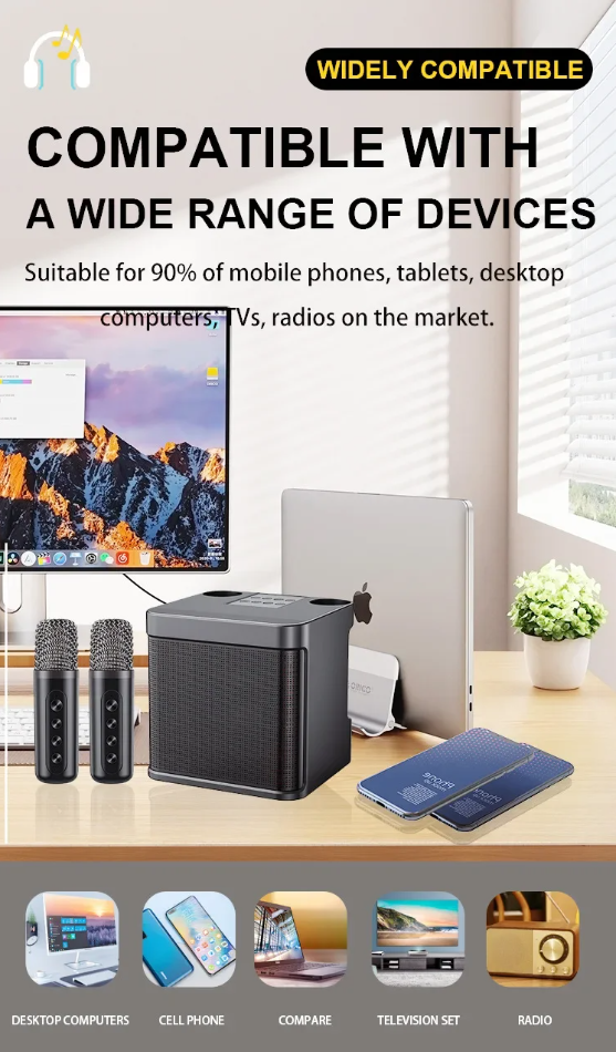 Portable Dual Microphone Karaoke Machine