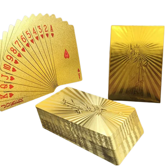 Playing Cards Gold Foil Waterproof Durable Poker Set