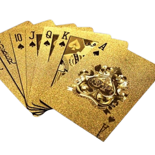 Playing Cards Plastic 24K Gold Foil