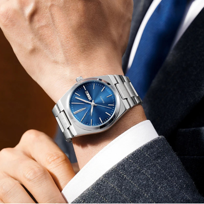 Watch Quartz with Stainless Steel Waterproof
