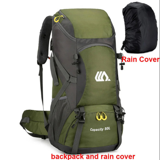 Backpack Hiking 50L Waterproof Travel Rucksack Nylon