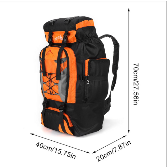 Backpack Mountaineering Nylon 80L Waterproof Hiking Travel